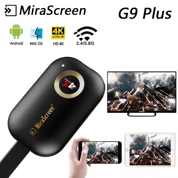 Mirascreen G9 Plus - Dongle Inalámbrico 4K con WiFi para TV - MIREVOO