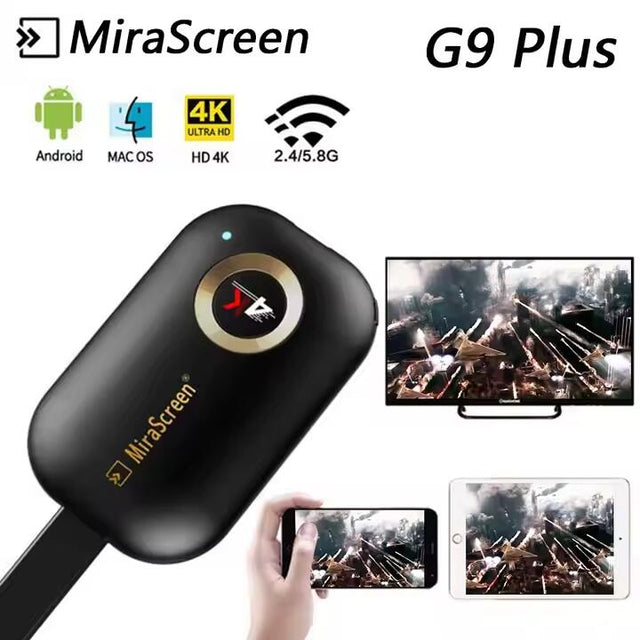 Mirascreen G9 Plus - Dongle Inalámbrico 4K con WiFi para TV - MIREVOO